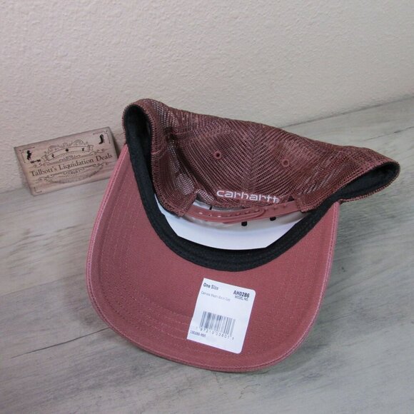 Carhartt Canvas Meshback Adjustable Snapback Trucker Cap Hat Apple Butter AH0286 - Picture 2 of 2